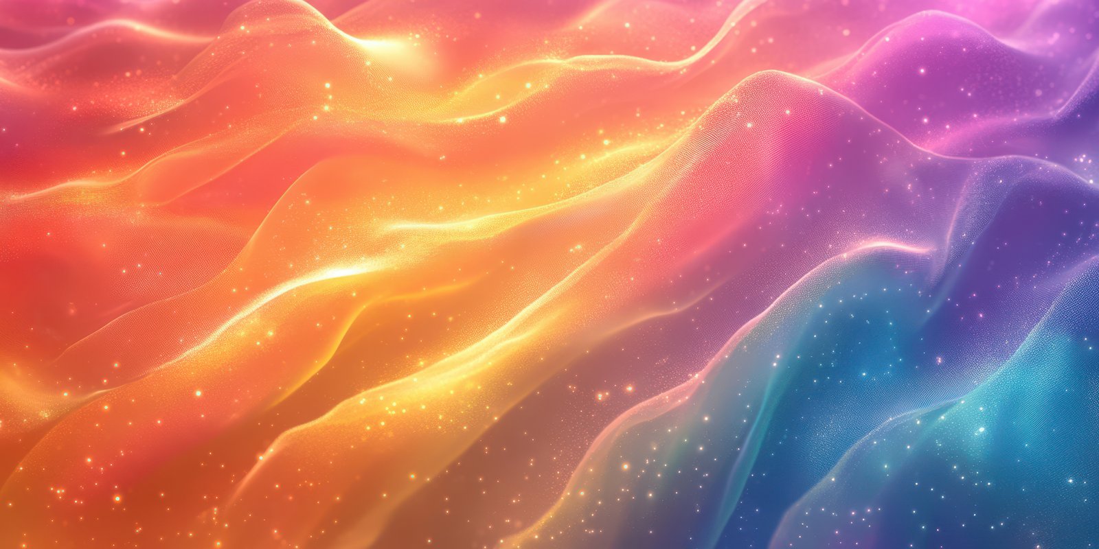 Colorful abstract waves create a mesmerizing visual display of light and texture in a harmonious blend of hues